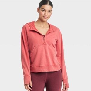 JoyLab 1/2 Zip Marsala Fleece Pullover XS